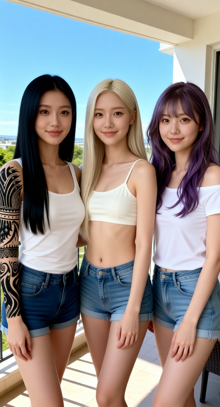 Diana, Zara & Mia — KI-generiertes Bild